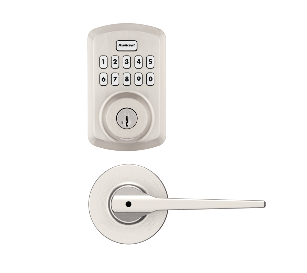 Combo Cerrojo Electrónico Powerbolt ® 250 + Lever Hollis níquel satinado