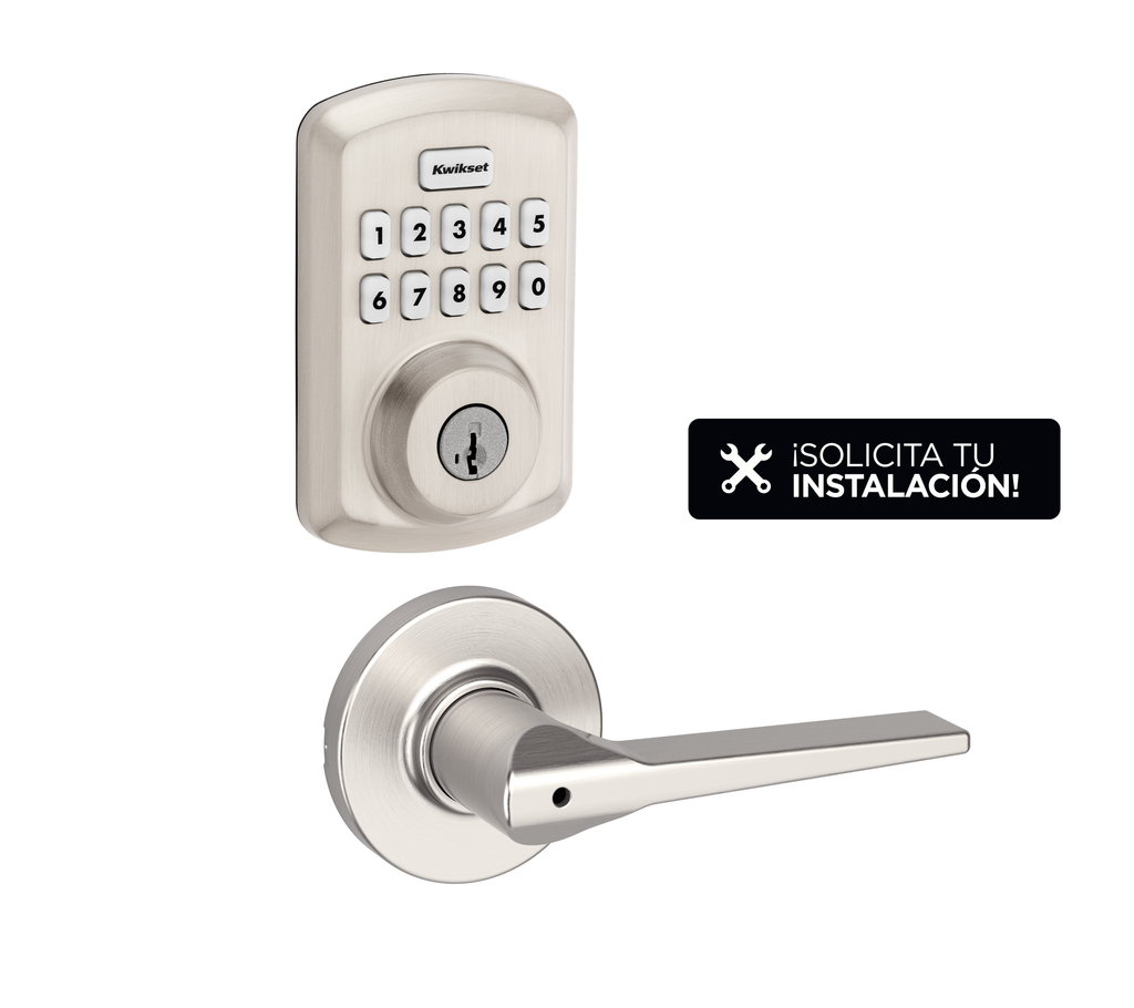 Combo Cerrojo Electrónico Powerbolt ® 250 + Lever Hollis níquel satinado