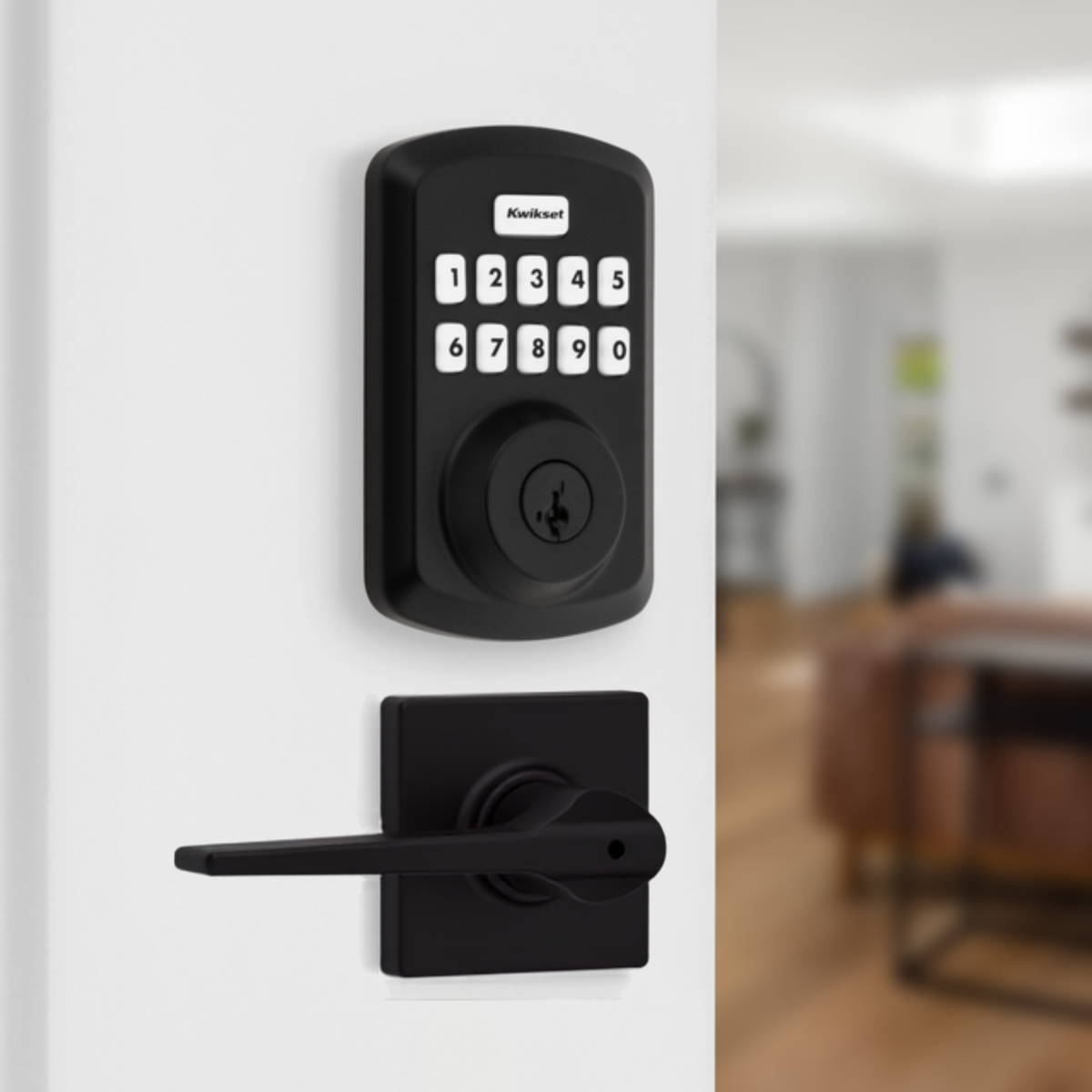Combo Cerrojo Electrónico Powerbolt ® 250 + Lever Hollis negro mate