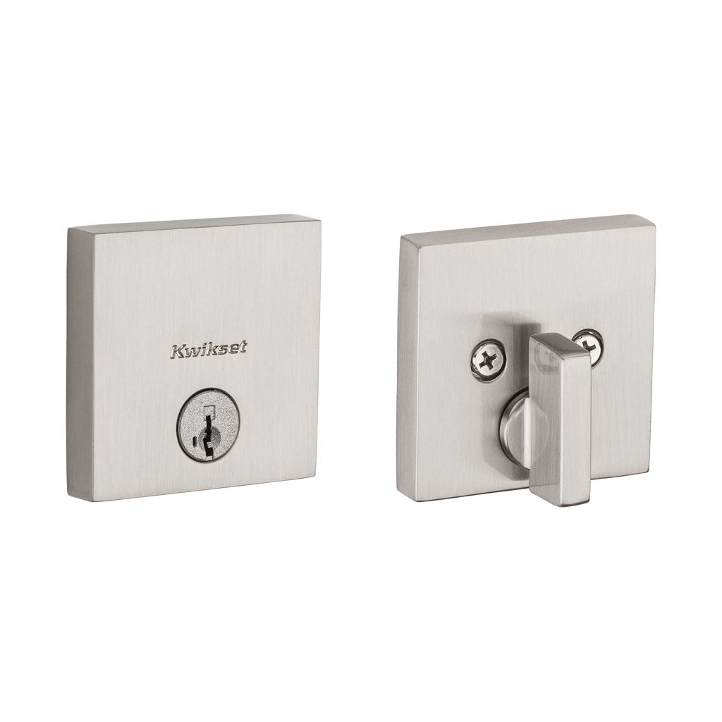 Deadbolt Sencillo Downtown con SmartKey™ níquel satinado