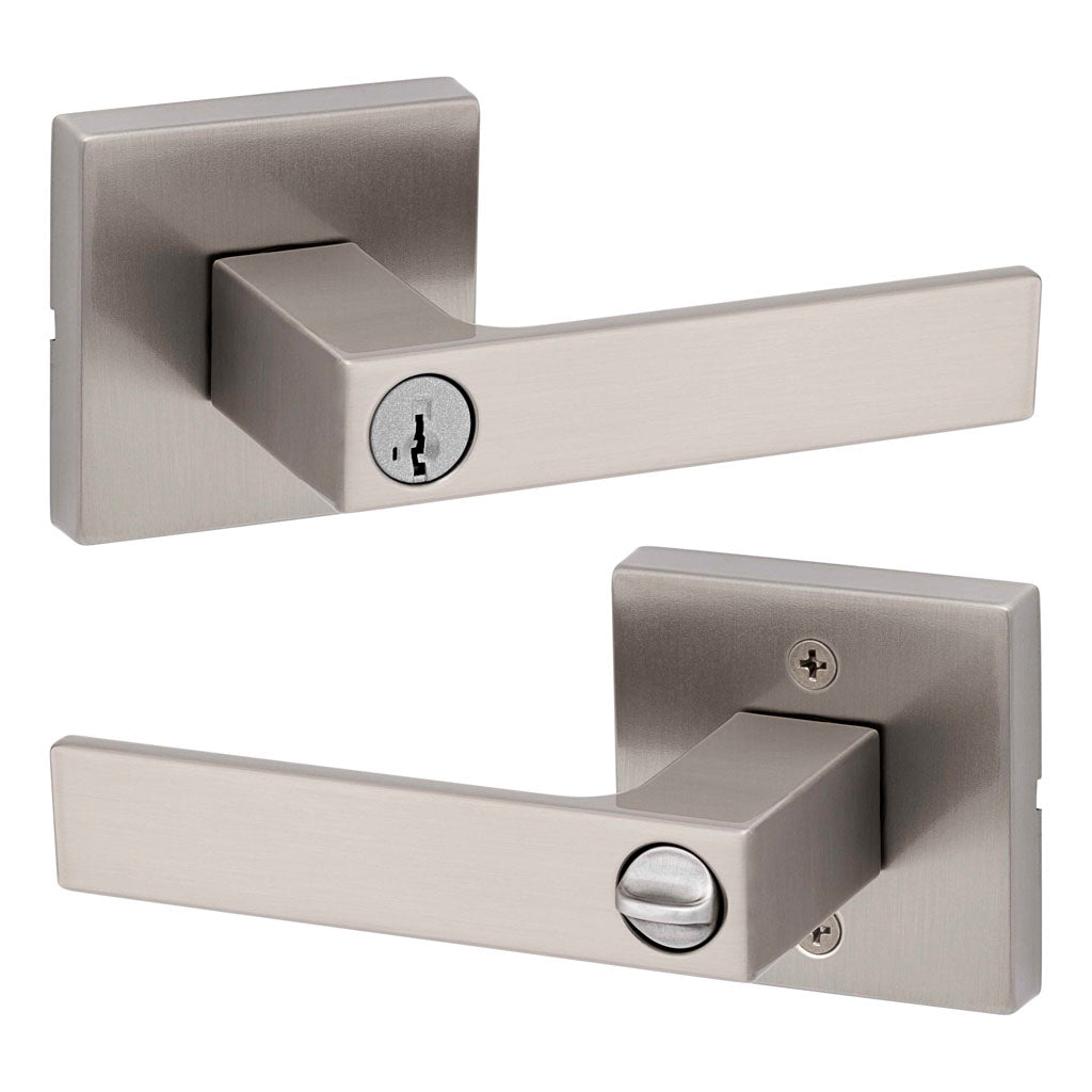 Lever de entrada con SmartKey™ Singapore níquel satinado
