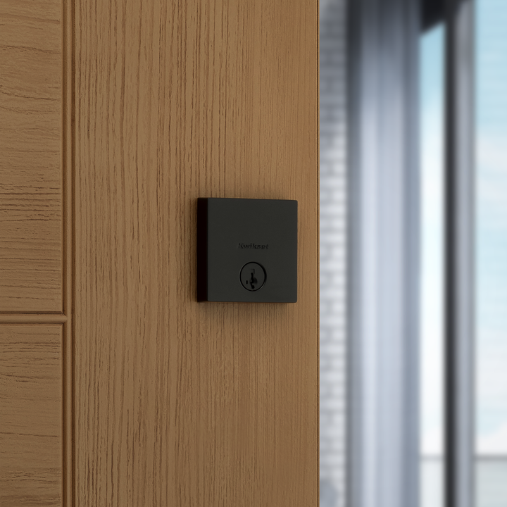 Deadbolt Sencillo Downtown con SmartKey™ negro mate