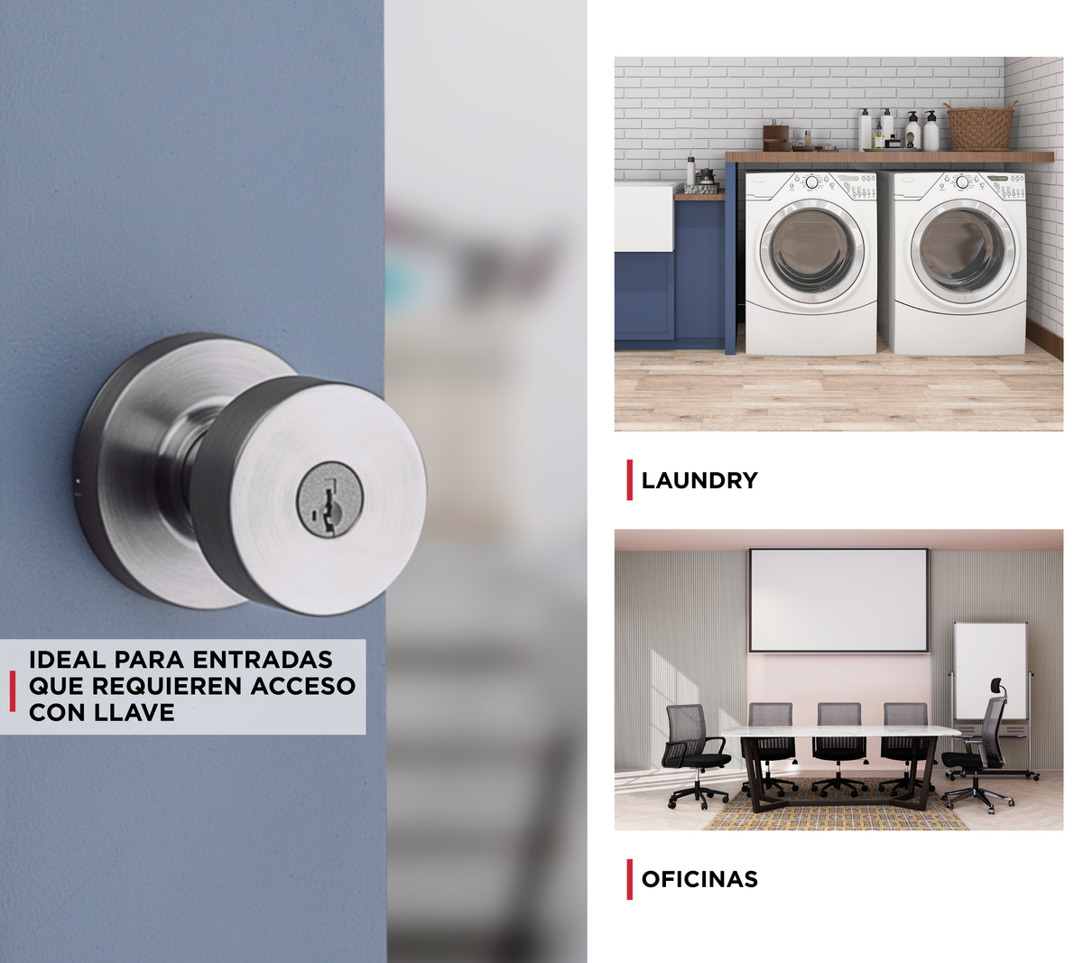 Pomo entrada con SmartKey™ Pismo níquel satinado