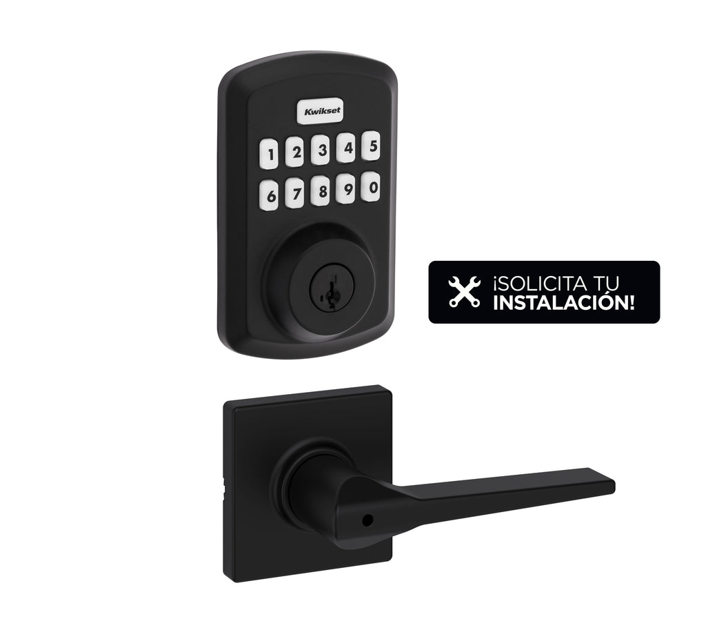 Combo Cerrojo Electrónico Powerbolt ® 250 + Lever Hollis negro mate