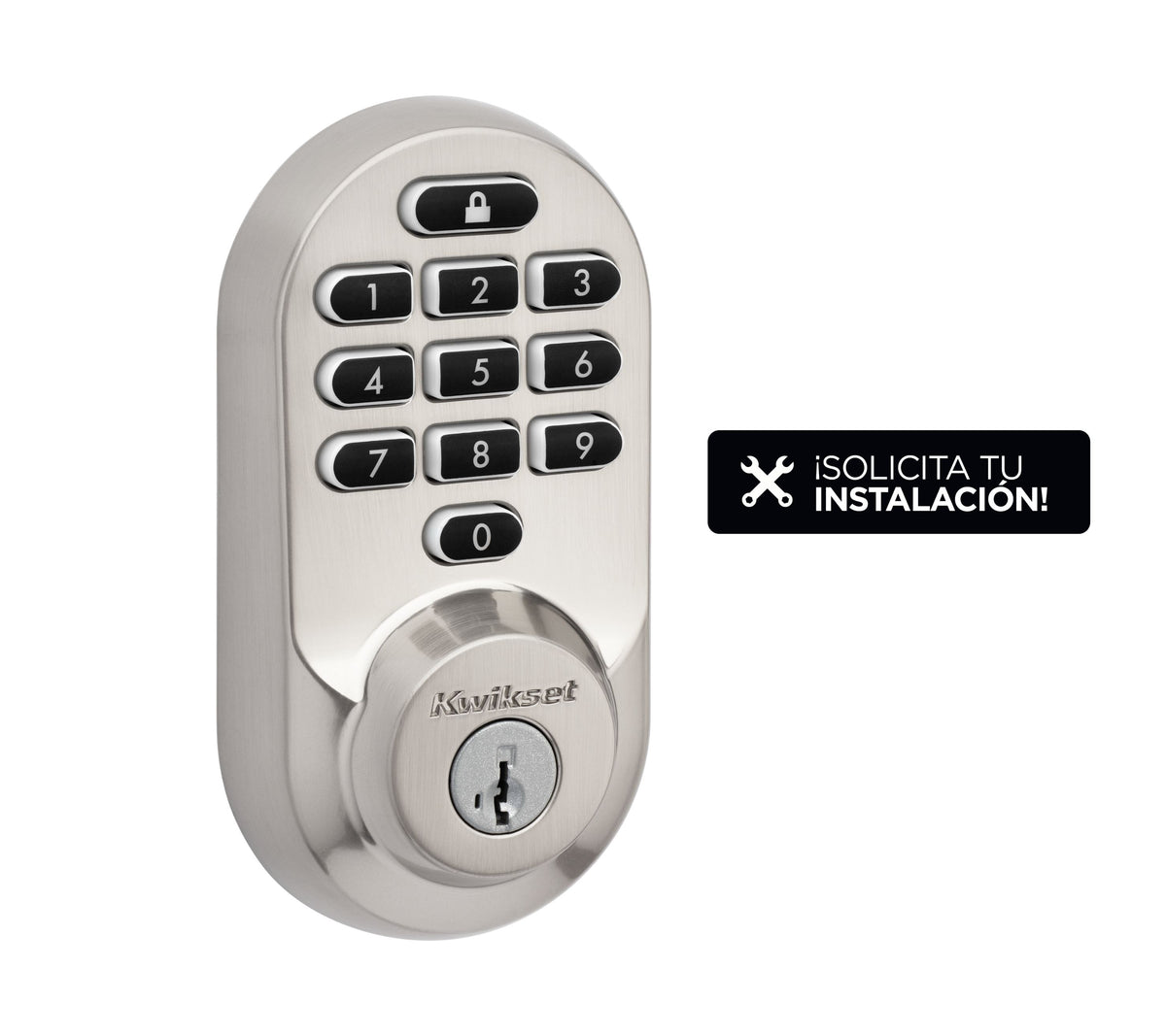 Cerradura inteligente Halo Keypad ™ con Wi-Fi níquel satinado