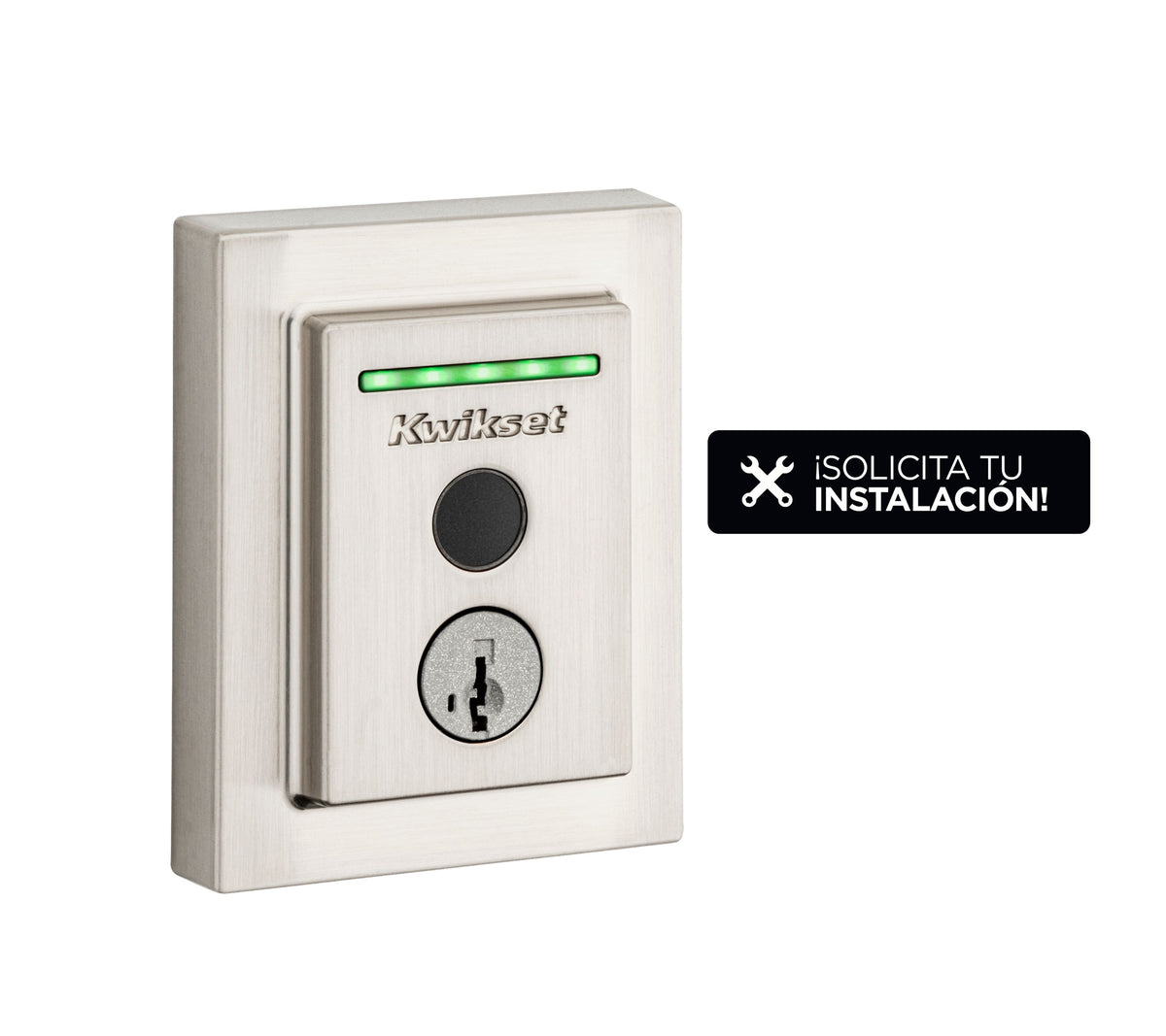Cerradura inteligente Halo Fingerprint ™ con Wi+Fi níquel satinado